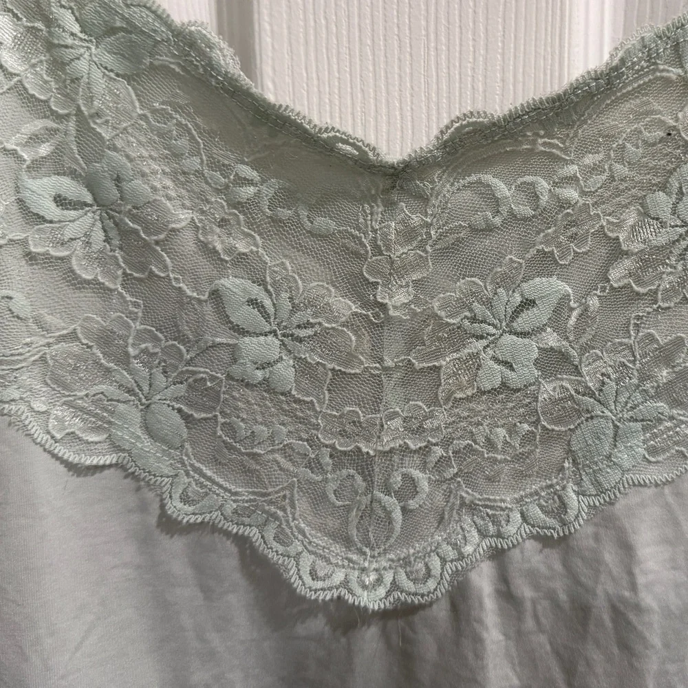 Studio Y Green Lace Chemise Tank Top Y2K 90s Bella Swan Vampire Diaries